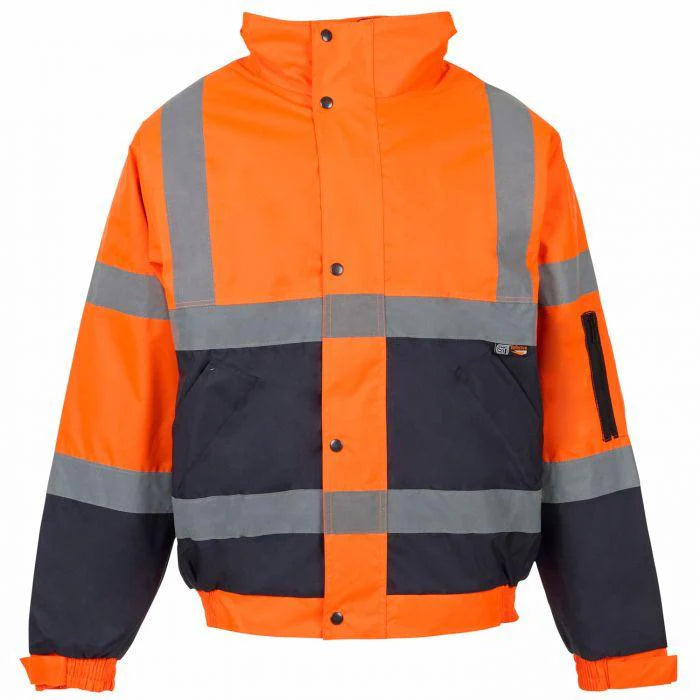 Supertouch Hi Vis Yellow 2 Tone Bomber Jacket - H37