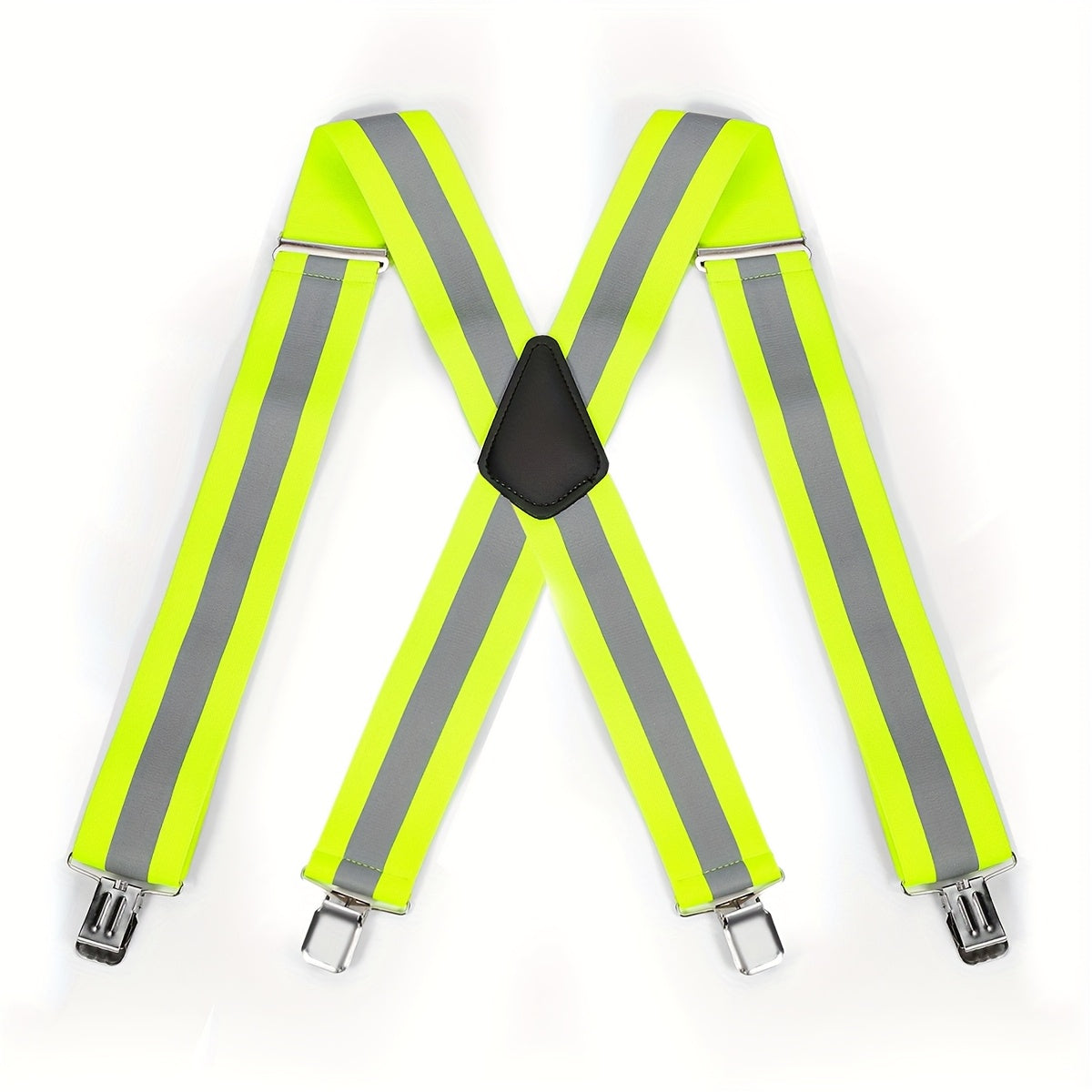 Elastic Adjustable X-Strap Suspender - Yellow & Orange