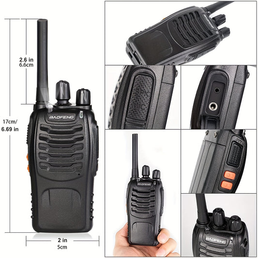 2pcs/1pc Cheap Handheld Two-Way Radio 88E, with LED Indicators And Integrated Antenna