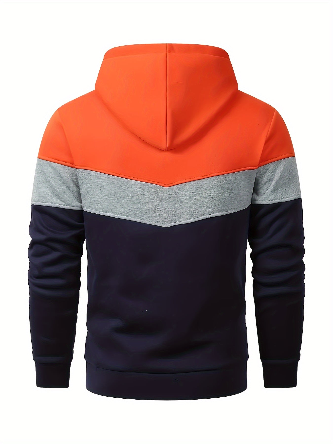 Two-Tone Color Block Hoodie for Men