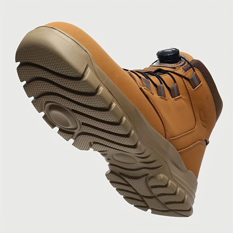 High-Performance Safety Boots with Steel Toe & Rotary Buckle