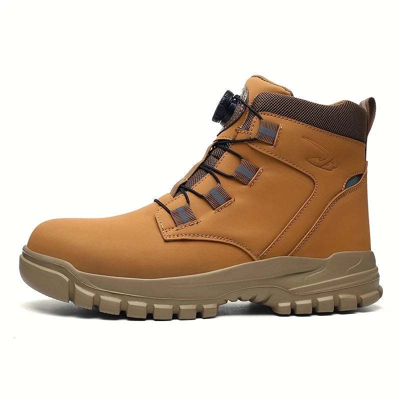 High-Performance Safety Boots with Steel Toe & Rotary Buckle