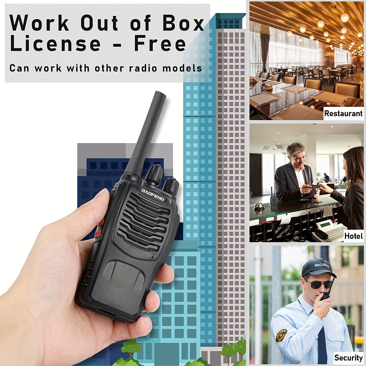 2pcs/1pc Cheap Handheld Two-Way Radio 88E, with LED Indicators And Integrated Antenna