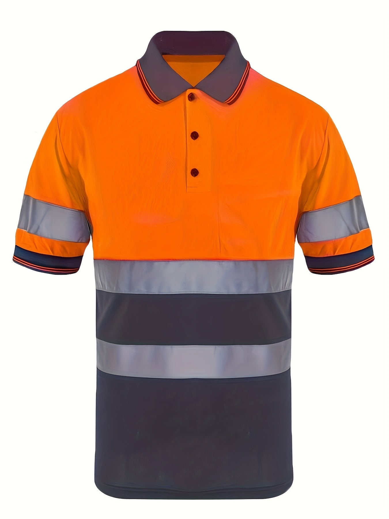 Multi-Color Patchwork Short Sleeve Polo Shirt