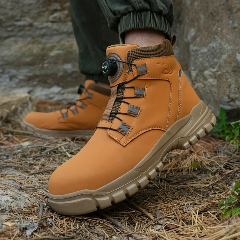High-Performance Safety Boots with Steel Toe & Rotary Buckle