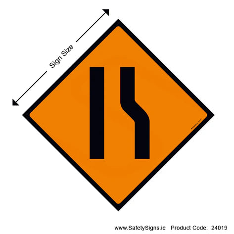 Road Narrows on Right - WK033 - 24019