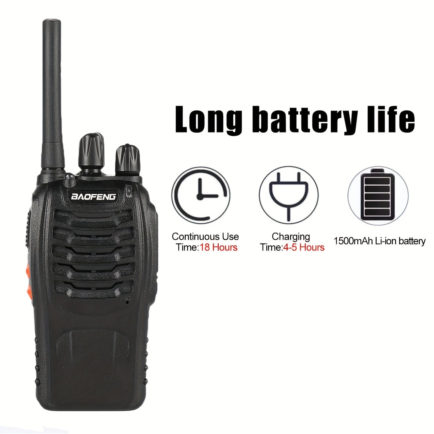 2pcs/1pc Cheap Handheld Two-Way Radio 88E, with LED Indicators And Integrated Antenna