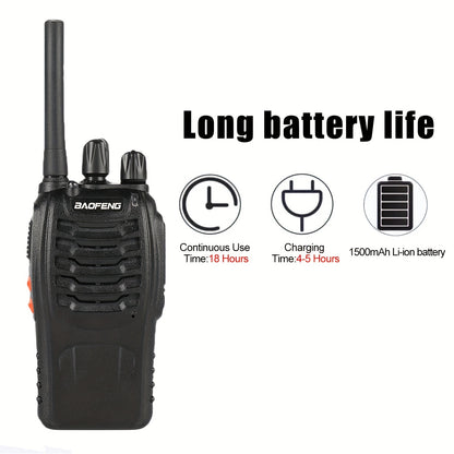 2pcs/1pc Cheap Handheld Two-Way Radio 88E, with LED Indicators And Integrated Antenna