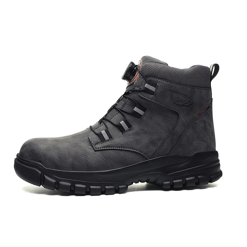 High-Performance Safety Boots with Steel Toe & Rotary Buckle