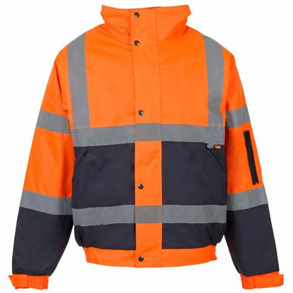 Supertouch Hi Vis Yellow 2 Tone Bomber Jacket - H37