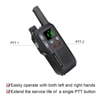 Baofeng 1 pcs Walkie Talkie PMR 446 USB Portable Two-way Radio dual PTT
