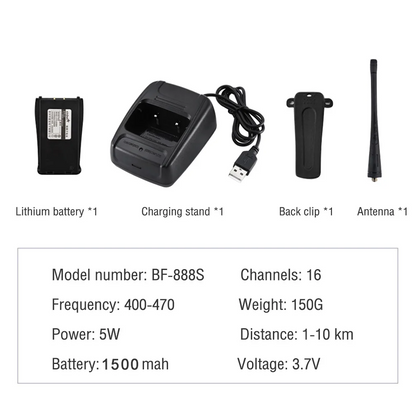 Baofeng BF-888S Walkie Talkie 400-470MHz BF888S Long Range Walkie-Talkie Portable Handheld High Power Two Way Radio For Hunting