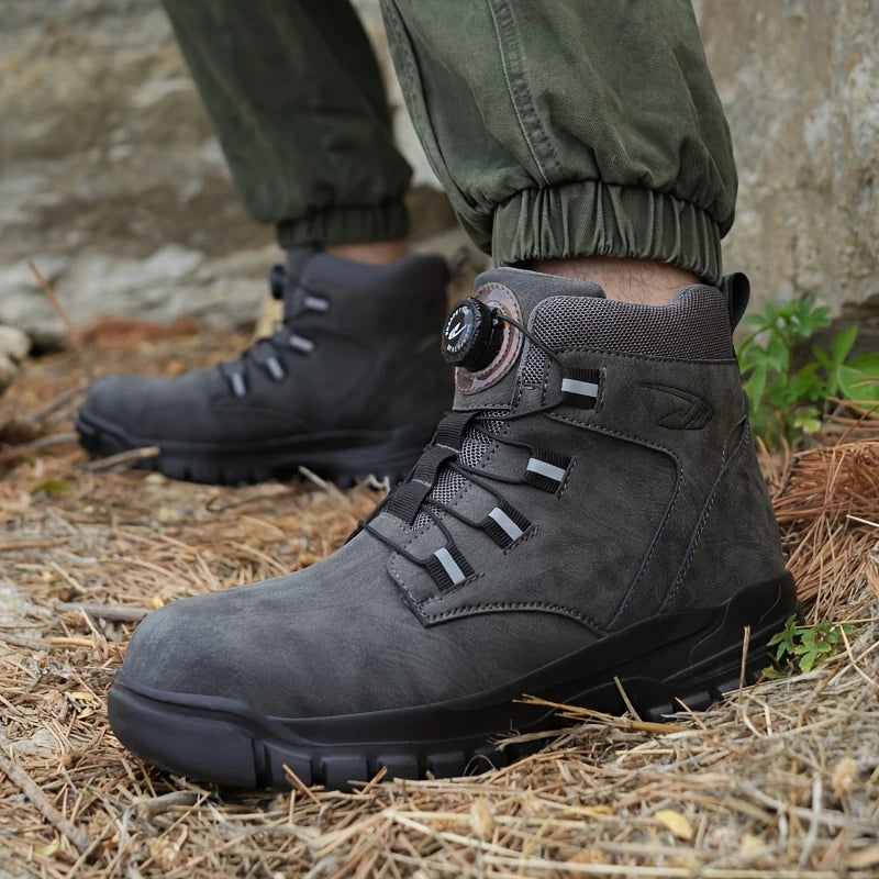 High-Performance Safety Boots with Steel Toe & Rotary Buckle