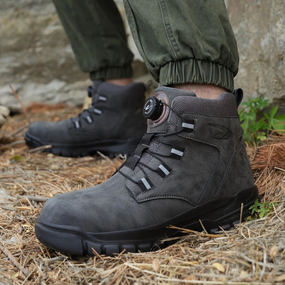 High-Performance Safety Boots with Steel Toe & Rotary Buckle