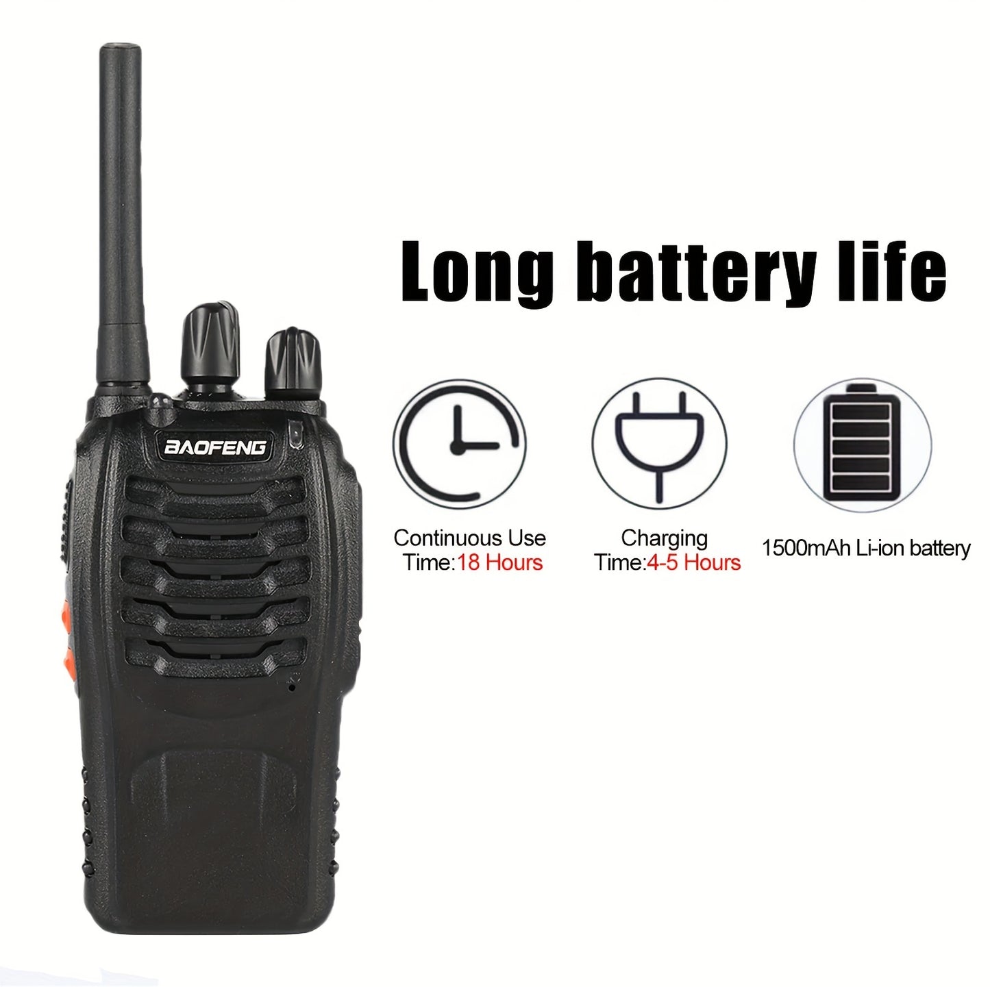 2pcs/1pc Cheap Handheld Two-Way Radio 88E, with LED Indicators And Integrated Antenna