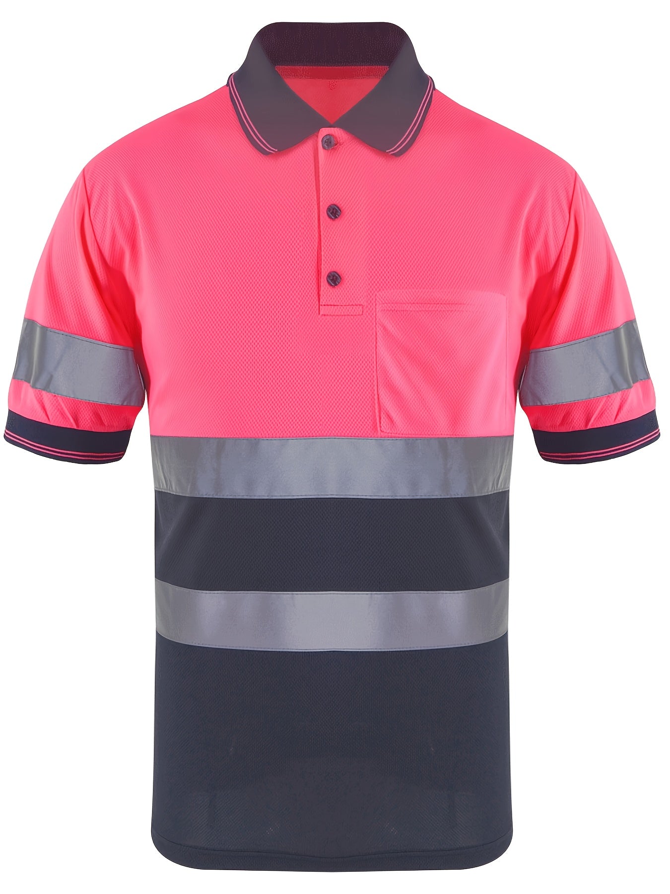Multi-Color Patchwork Short Sleeve Polo Shirt