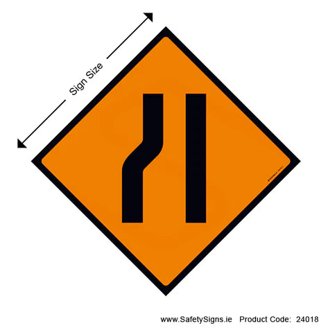 Road Narrows on Left - WK032 - 24018